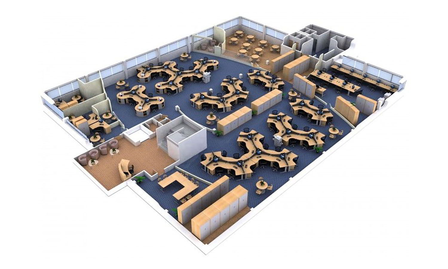 15 thiết kế mặt bằng bố trí nội thất văn phòng đẹp nên tham khảo